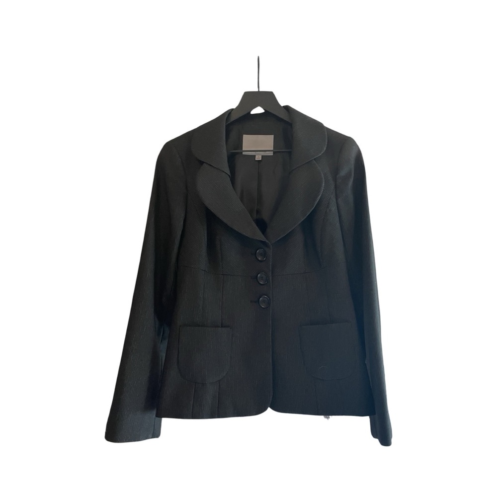 Classiques Entier Black Striped Blazer Size 6 EUC
